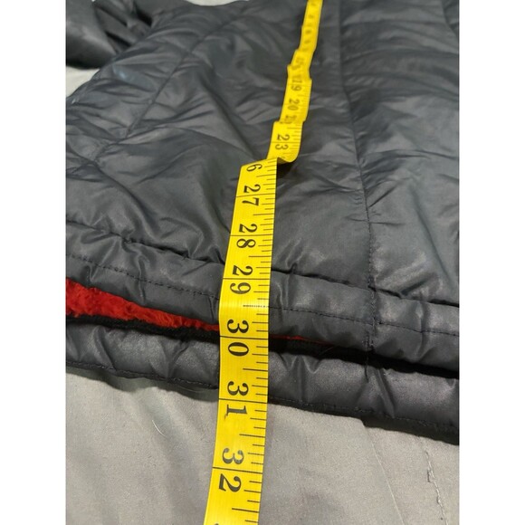 Vtg 70s Dakota Black Quilted Puffer Jacket XL XXL Ranchcore Workwear Faux Fur - Picture 9 of 10